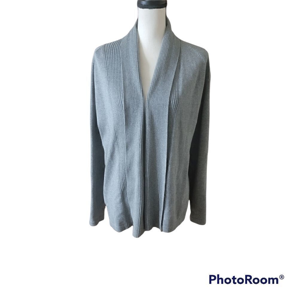 Lands' End Baumwolle Open Front Cardigan. Size S.